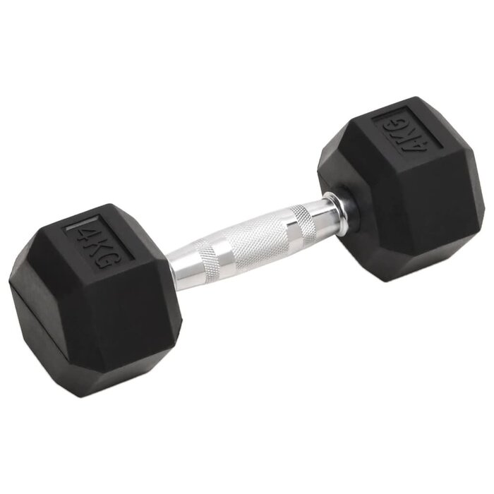 Vidaxl Zestaw hantli 2x4 kg żeliwnych z powłoką gumową - 68% taniej