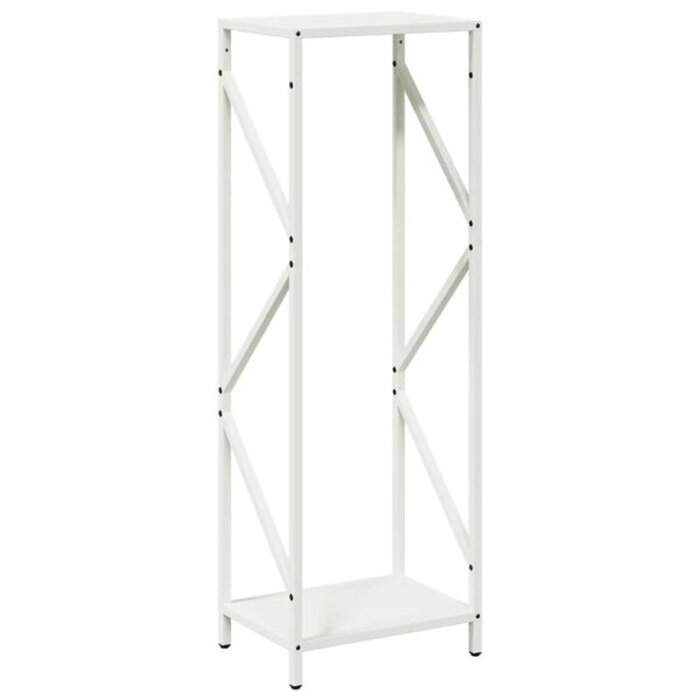 Vidaxl Stojak na drewno kominkowe 34x25x100 cm stalowy biały - 70% taniej