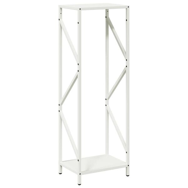 Vidaxl Stojak na drewno kominkowe 34x25x100 cm stalowy biały - 70% taniej