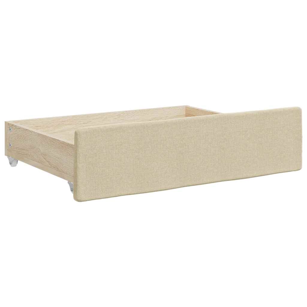 Vidaxl Zestaw 2 szuflad pod łóżko 67x50x16 cm kremowe - 75% taniej