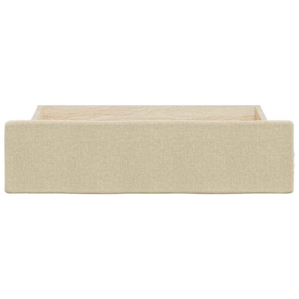 Vidaxl Zestaw 2 szuflad pod łóżko 67x50x16 cm kremowe - 75% taniej