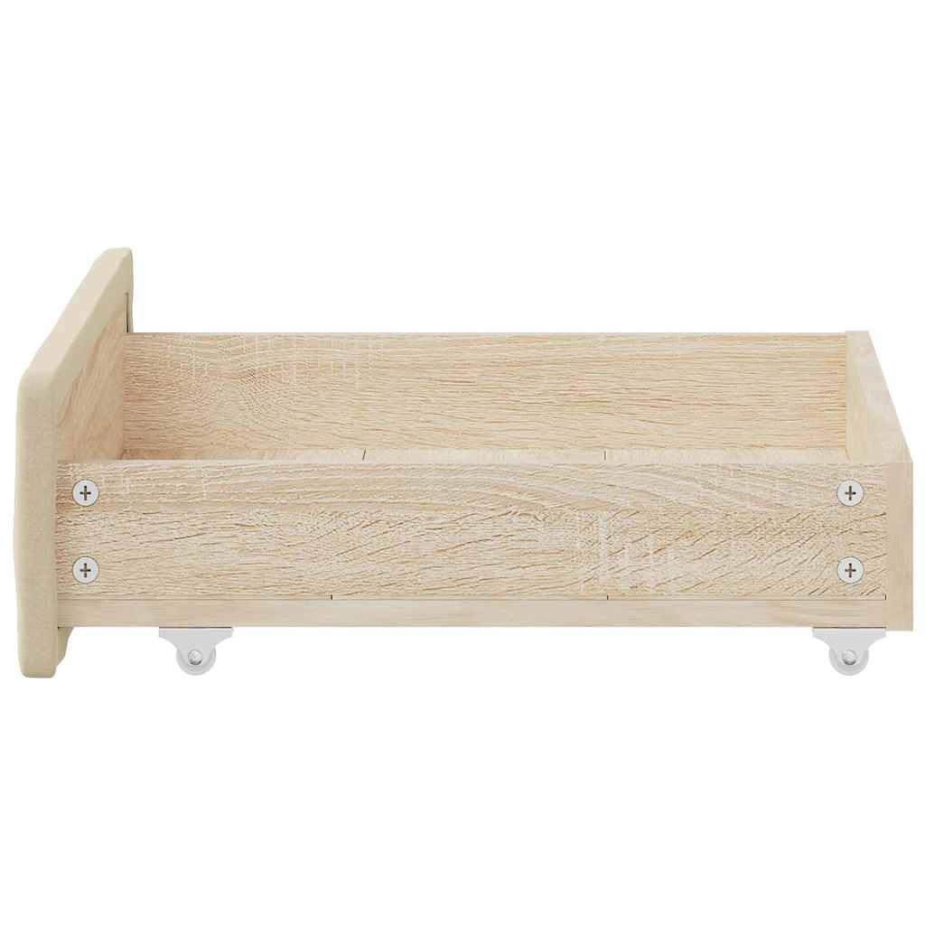 Vidaxl Zestaw 2 szuflad pod łóżko 67x50x16 cm kremowe - 75% taniej