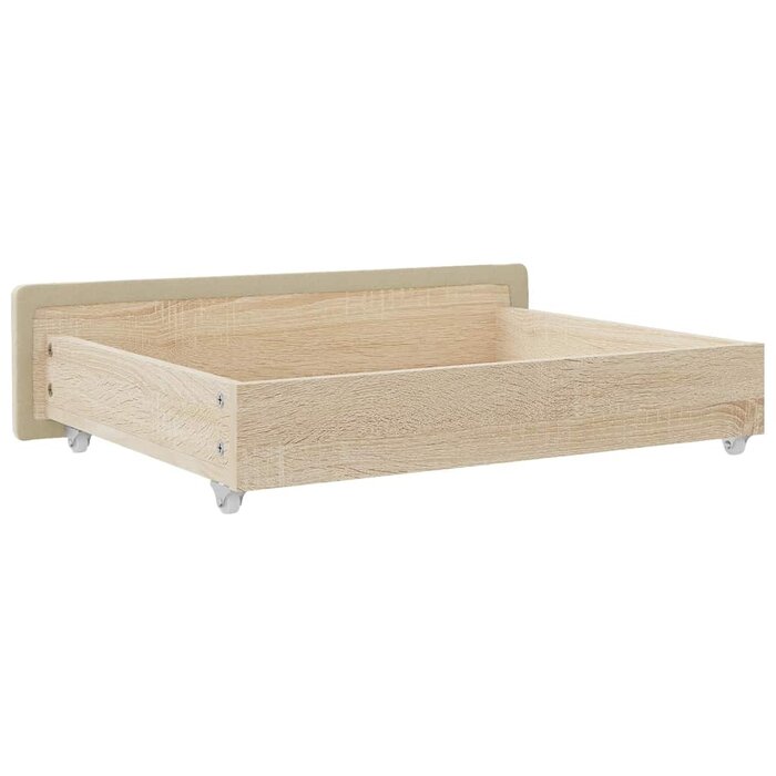 Vidaxl Zestaw 2 szuflad pod łóżko 67x50x16 cm kremowe - 75% taniej
