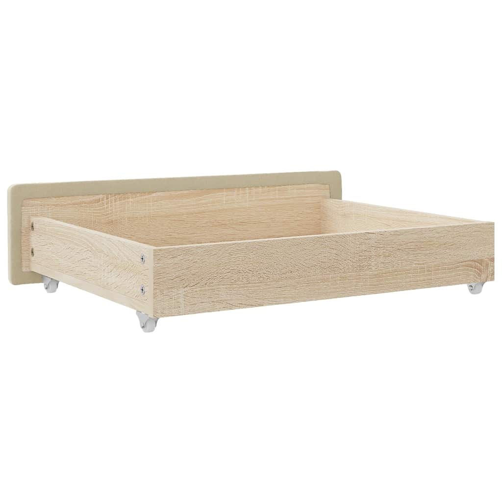 Vidaxl Zestaw 2 szuflad pod łóżko 67x50x16 cm kremowe - 75% taniej
