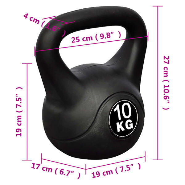 Vidaxl Kettlebell 10 kg hantel kulowy - 68% taniej