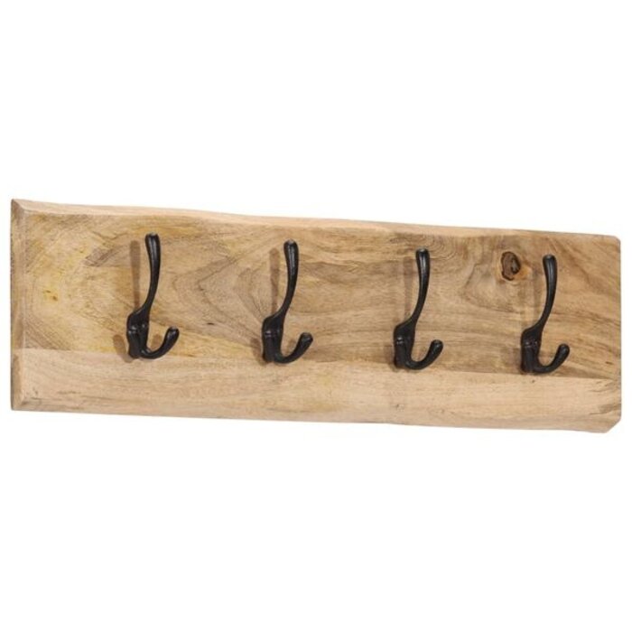Vidaxl Wieszak ścienny z litego drewna mango 82cm - 69% taniej