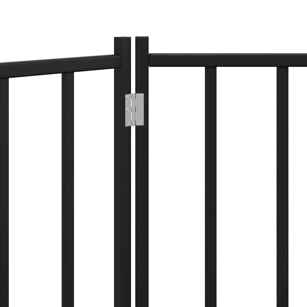 Vidaxl Składana bramka dla psa 150 cm lite drewno - Czarna - 73% taniej