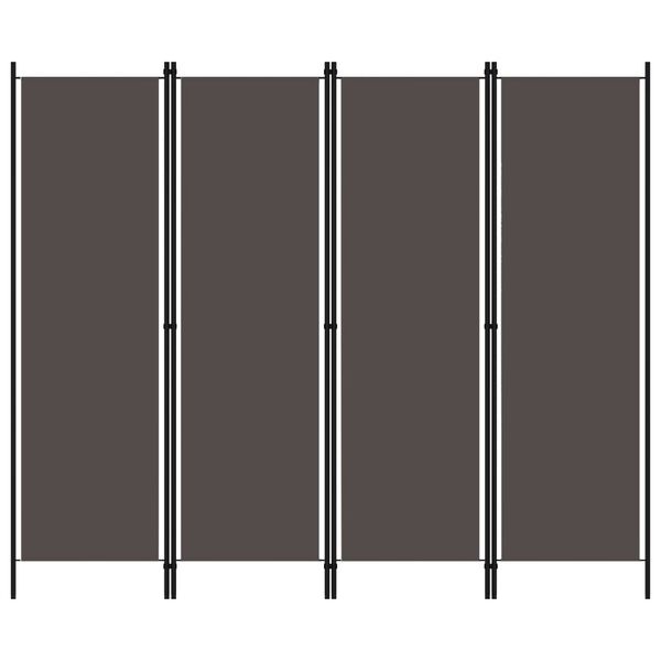 Vidaxl Parawan pokojowy 4-panelowy 200x180 cm antracytowy - 67% taniej
