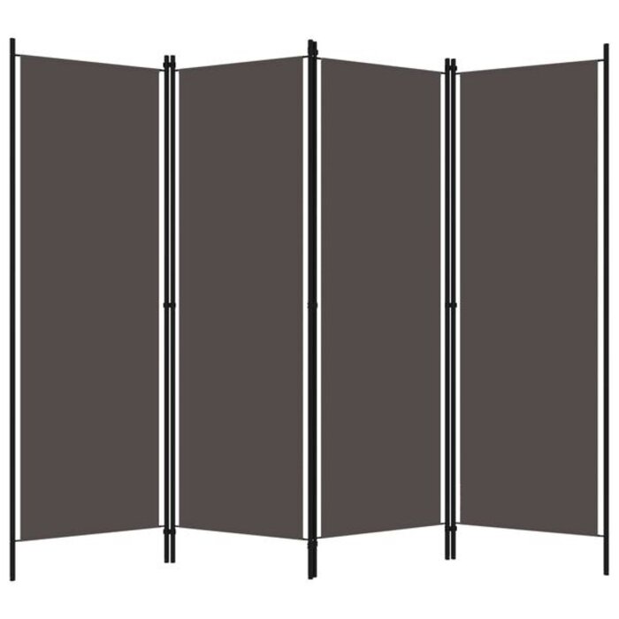 Vidaxl Parawan pokojowy 4-panelowy 200x180 cm antracytowy - 67% taniej