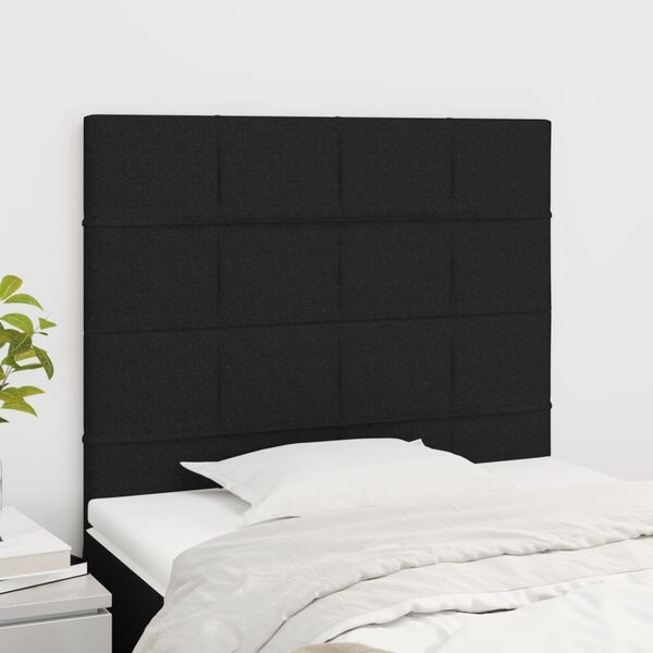 Vidaxl Zestaw 2 zagłówków do łóżka czarnych 90 cm - 69% taniej