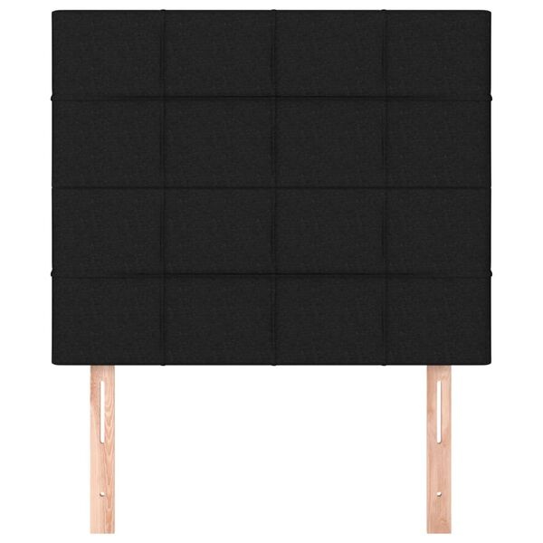 Vidaxl Zestaw 2 zagłówków do łóżka czarnych 90 cm - 69% taniej