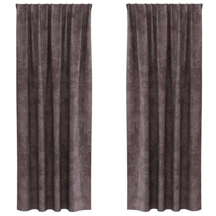Vidaxl Zasłony welurowe zaciemniające brązowe 225x140cm 2 szt. - 58% taniej