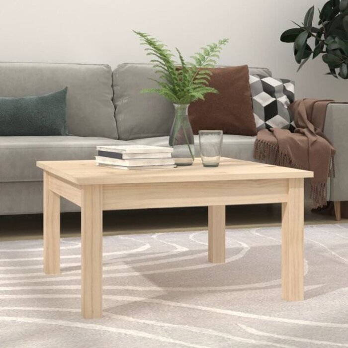Vidaxl Stolik kawowy z litego drewna sosnowego 55x55x30 cm - 59% taniej
