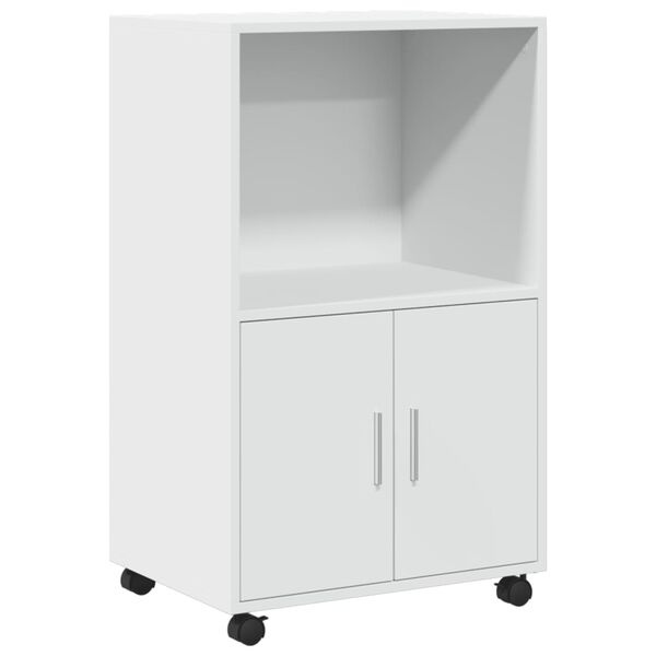 Vidaxl Mobilna szafka na kółkach 55x40x91 cm - Biała - 80% taniej