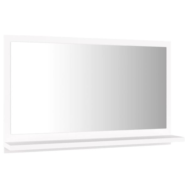 Vidaxl Białe lustro łazienkowe z półką 60x37 cm - 67% taniej