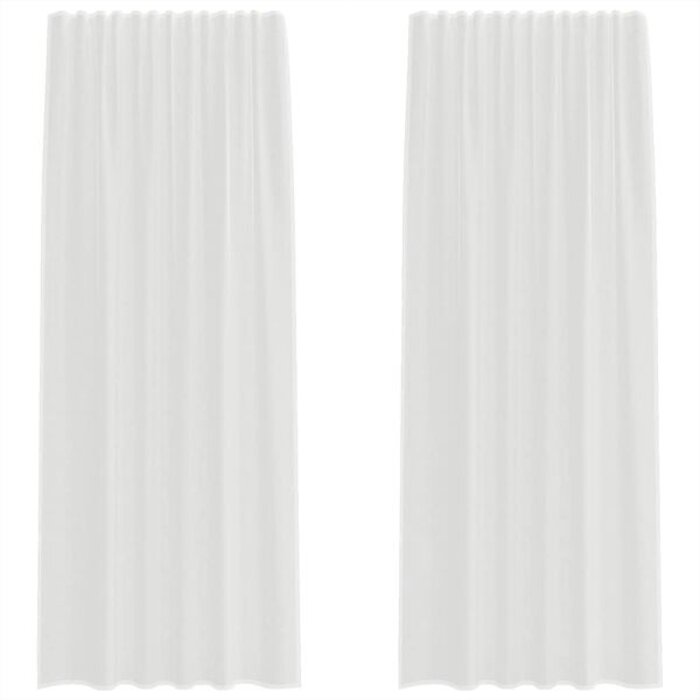 Vidaxl Zasłony z woalu białe 140x245 cm 2 szt. - 52% taniej