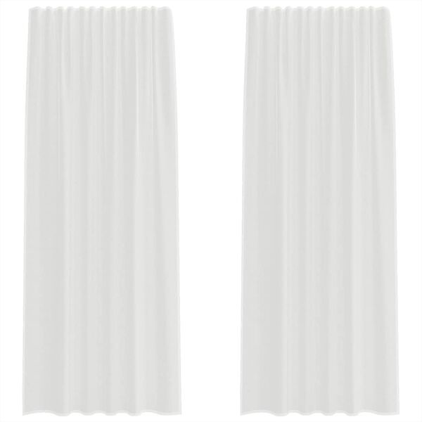 Vidaxl Zasłony z woalu białe 140x245 cm 2 szt. - 52% taniej