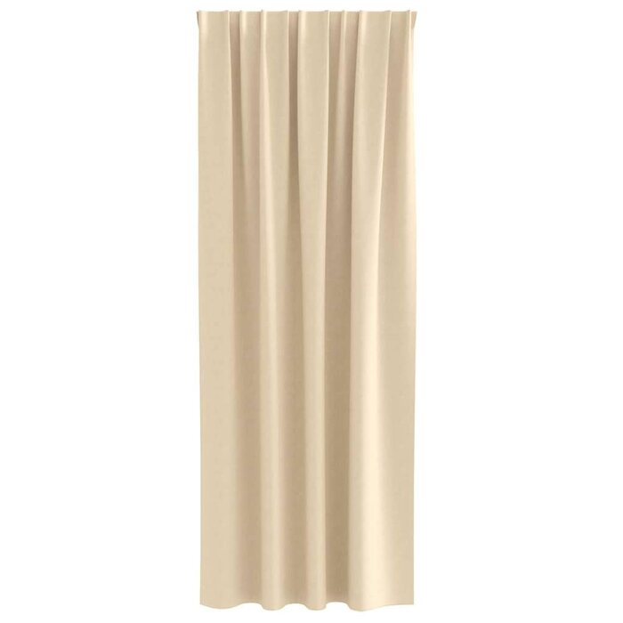 Vidaxl Zasłony zaciemniające kremowe 245x140 cm 2 szt. - 59% taniej