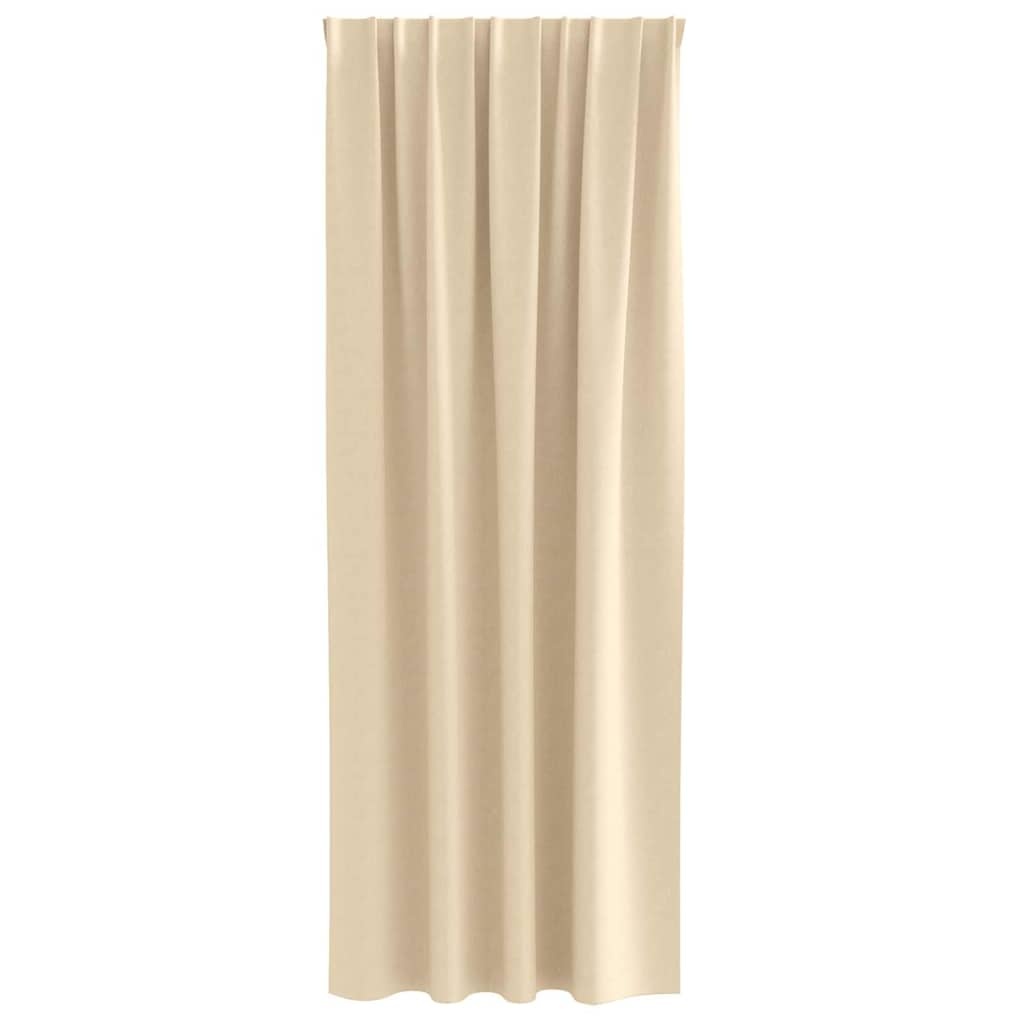 Vidaxl Zasłony zaciemniające kremowe 245x140 cm 2 szt. - 59% taniej