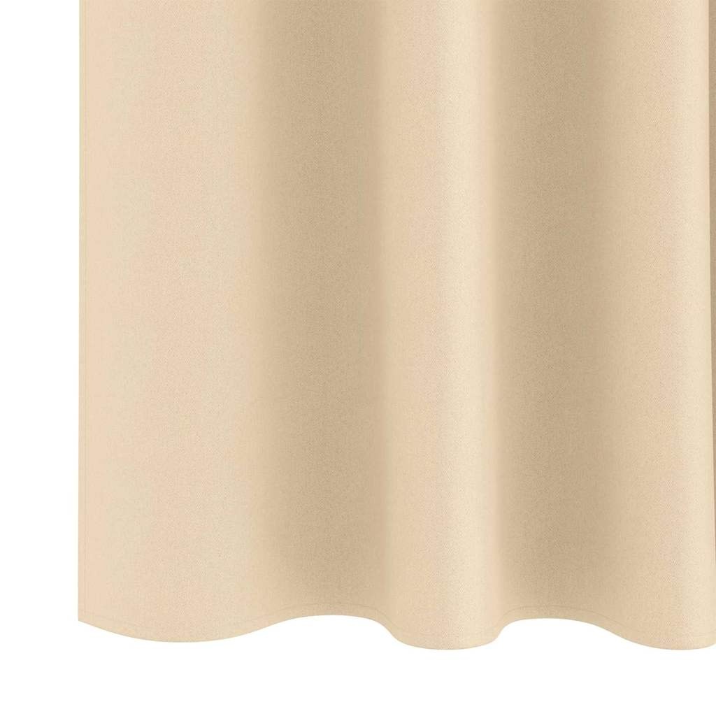 Vidaxl Zasłony zaciemniające kremowe 245x140 cm 2 szt. - 59% taniej