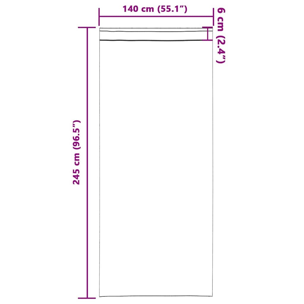 Vidaxl Zasłony zaciemniające kremowe 245x140 cm 2 szt. - 59% taniej