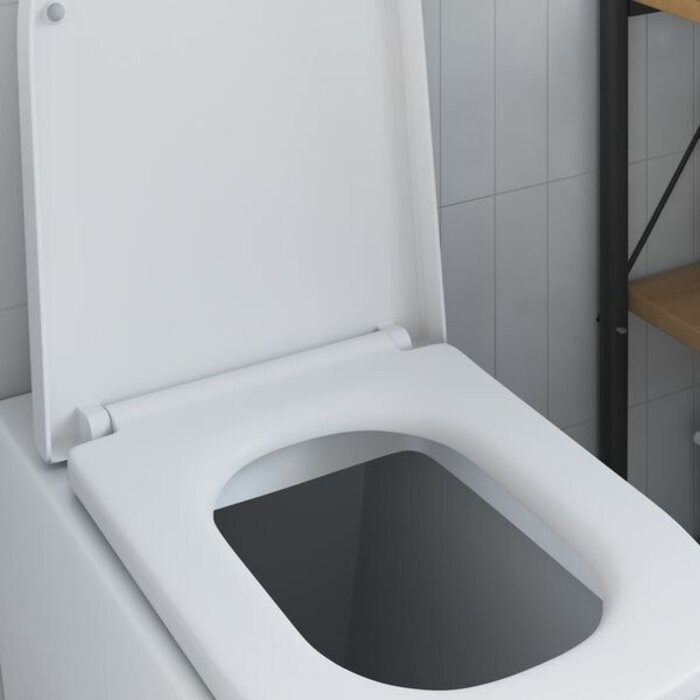 Vidaxl Deska sedesowa wolnoopadająca biała 44,5x35cm - 77% taniej