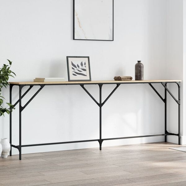 Vidaxl Konsola ścienna 200x29 cm dąb sonoma - 73% taniej