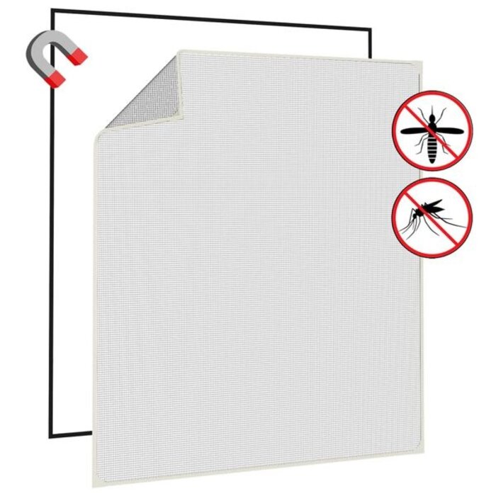 Vidaxl Magnetyczna moskitiera okienna 120x140 cm biała - 61% taniej