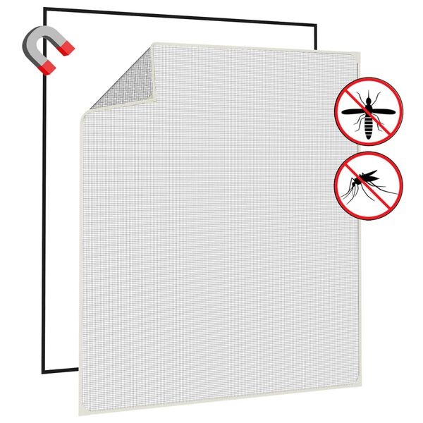 Vidaxl Magnetyczna moskitiera okienna 120x140 cm biała - 61% taniej