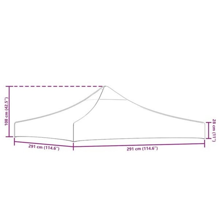 Vidaxl Zadaszenie namiotu 3x3 m taupe - Tkanina Oxford - 65% taniej