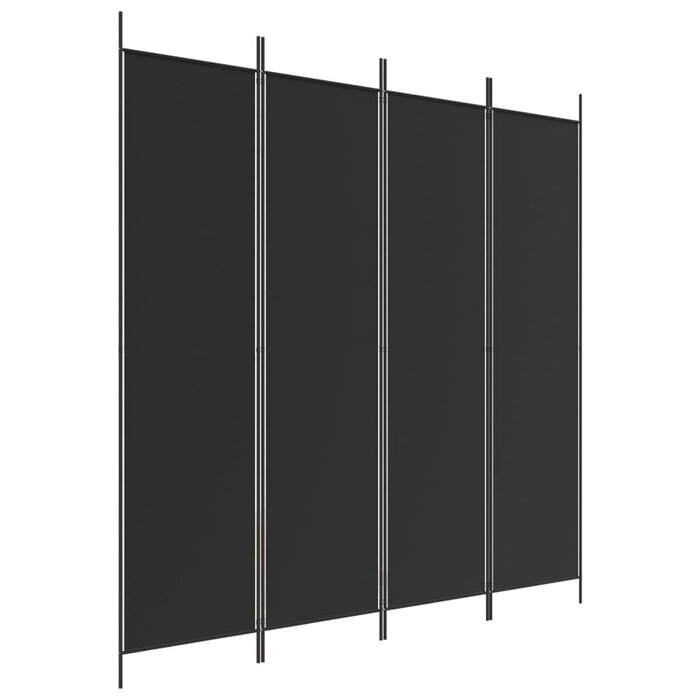 Vidaxl Parawan pokojowy 200x200 cm czarny - 64% taniej