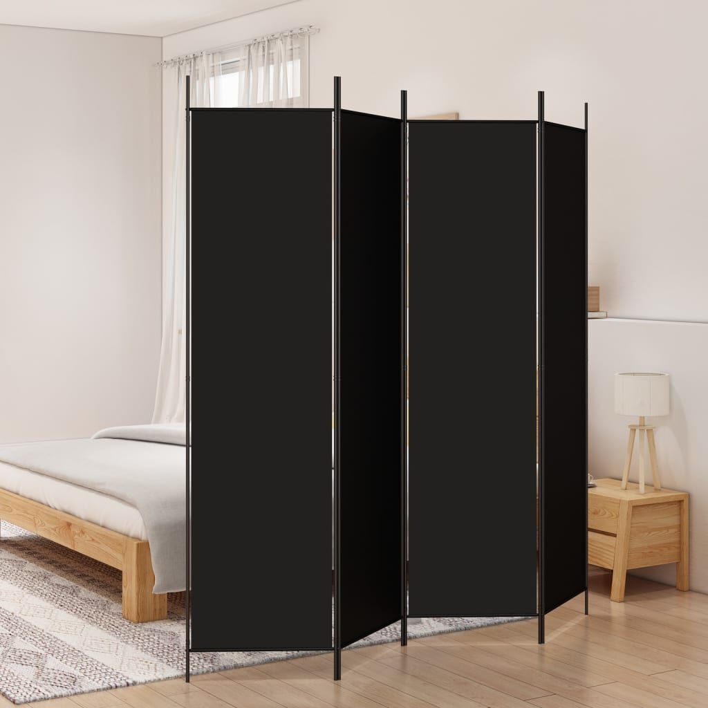 Vidaxl Parawan pokojowy 200x200 cm czarny - 64% taniej