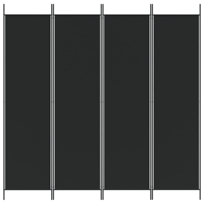 Vidaxl Parawan pokojowy 200x200 cm czarny - 64% taniej