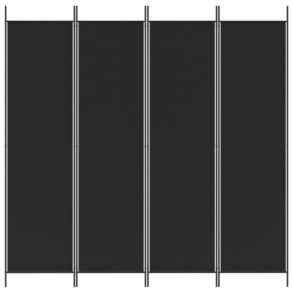 Vidaxl Parawan pokojowy 200x200 cm czarny - 64% taniej