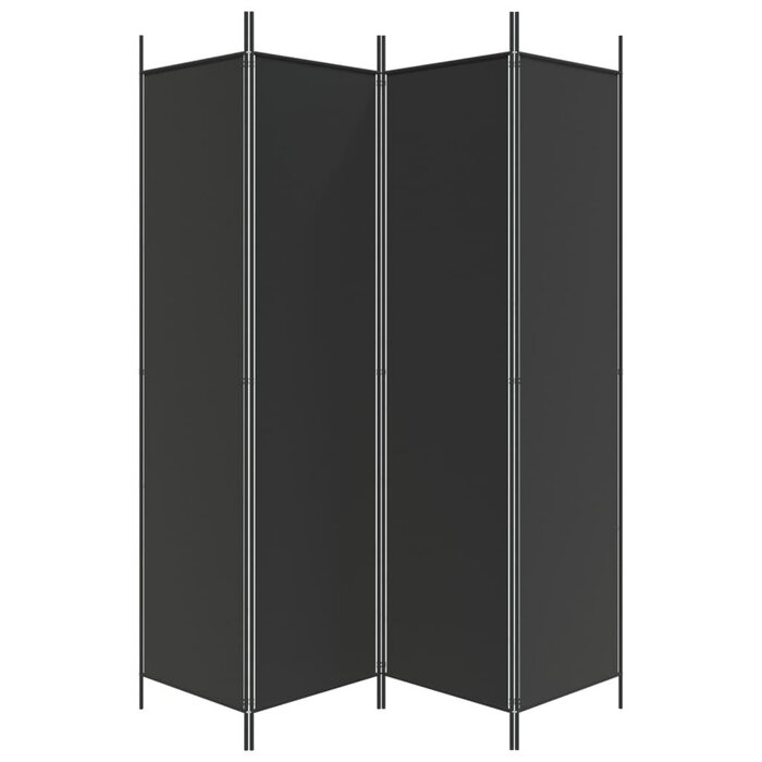 Vidaxl Parawan pokojowy 200x200 cm czarny - 64% taniej