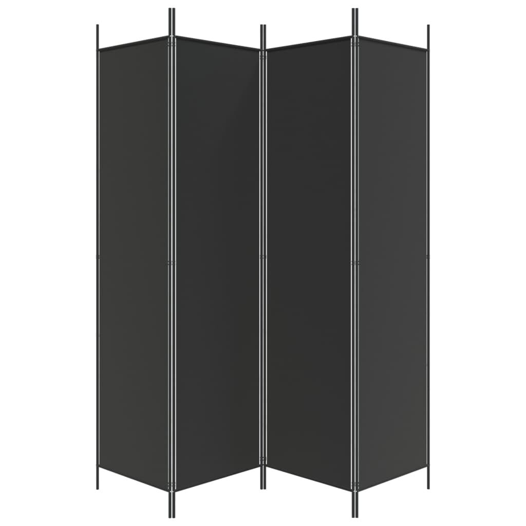 Vidaxl Parawan pokojowy 200x200 cm czarny - 64% taniej