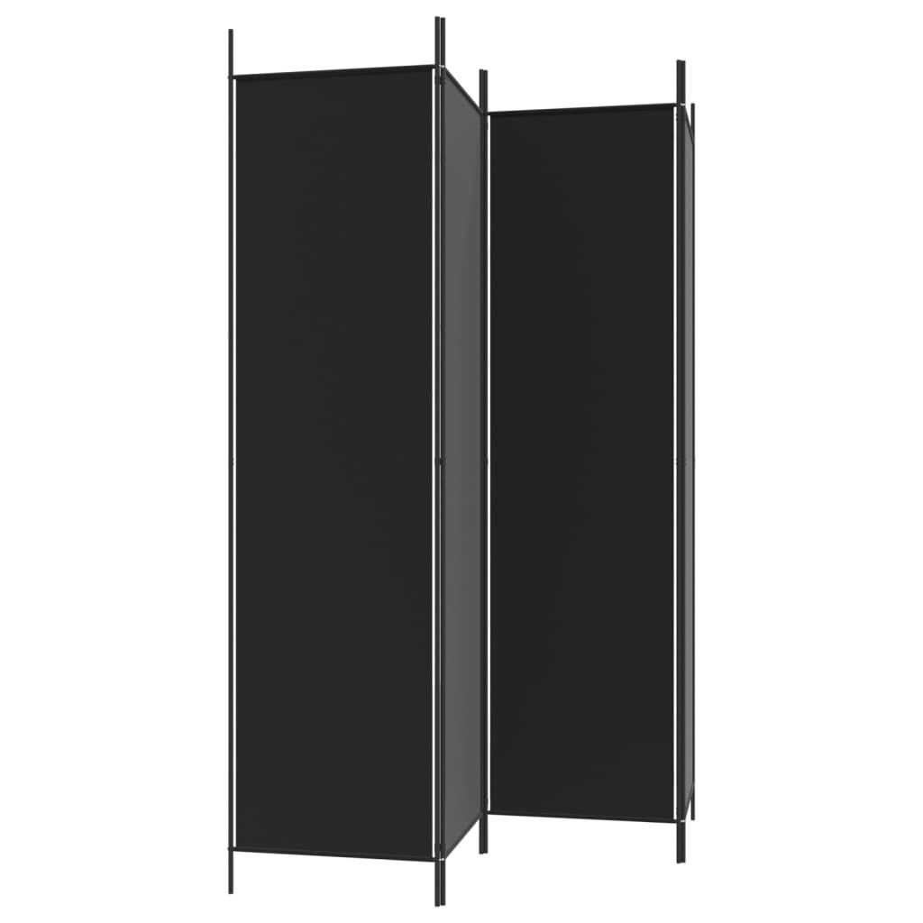 Vidaxl Parawan pokojowy 200x200 cm czarny - 64% taniej