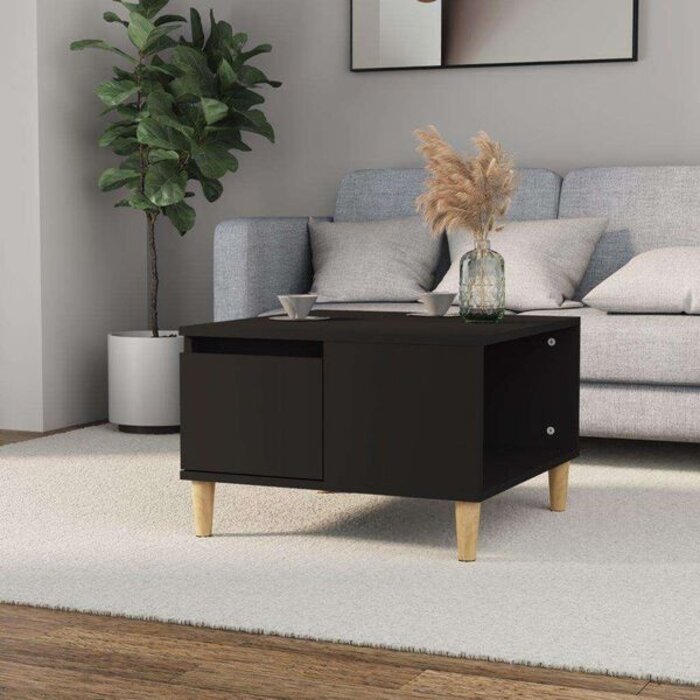Vidaxl Nowoczesny stolik kawowy 55x55 cm czarny - 63% taniej