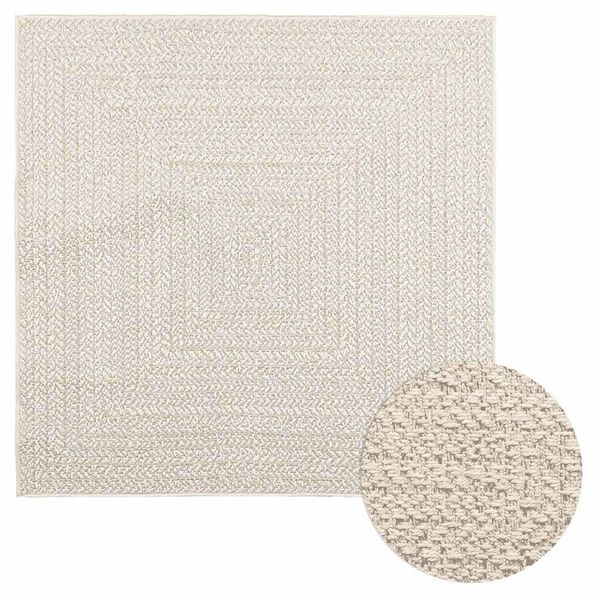 Vidaxl Okrągły dywan kremowy ZIZUR 120x120 cm - 66% taniej
