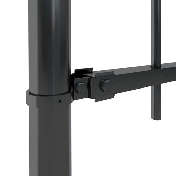 Vidaxl Stalowe ogrodzenie ogrodowe 180x170 cm czarne - 74% taniej