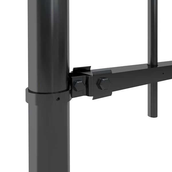 Vidaxl Stalowe ogrodzenie ogrodowe 180x170 cm czarne - 74% taniej