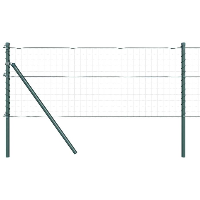 Vidaxl Zestaw 7 słupków ogrodzeniowych 32 mm x 80 cm, stal ocynkowana - 57% taniej
