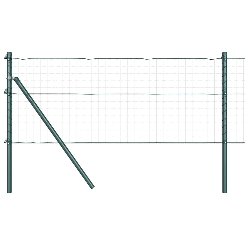 Vidaxl Zestaw 7 słupków ogrodzeniowych 32 mm x 80 cm, stal ocynkowana - 57% taniej