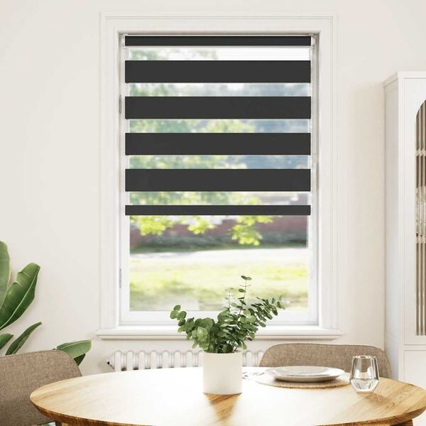 Vidaxl Roleta typu zebra czarna 85x150 cm - 58% taniej