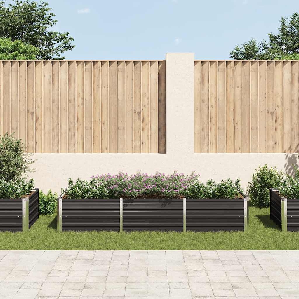 Vidaxl Podwyższona grządka 240x80x45 cm antracytowa - 73% taniej