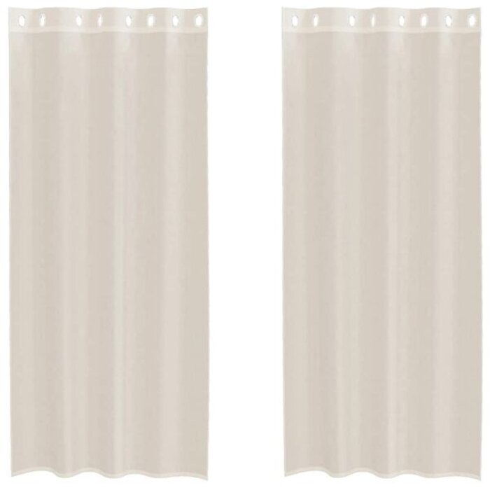 Vidaxl Kremowe zasłony z woalu 140x225 cm, 2 szt. - 55% taniej