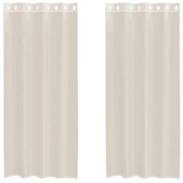 Vidaxl Kremowe zasłony z woalu 140x225 cm, 2 szt. - 55% taniej