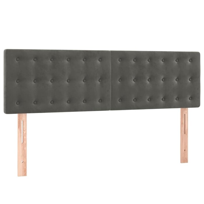 Vidaxl Zestaw 2 zagłówków welurowych 72x88 cm ciemnoszarych - 70% taniej