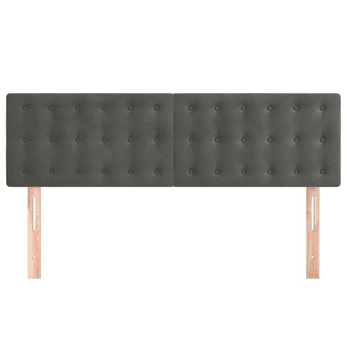 Vidaxl Zestaw 2 zagłówków welurowych 72x88 cm ciemnoszarych - 70% taniej