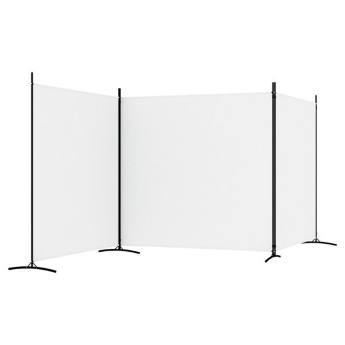 Vidaxl Parawan pokojowy 525x180 cm biały - 64% taniej